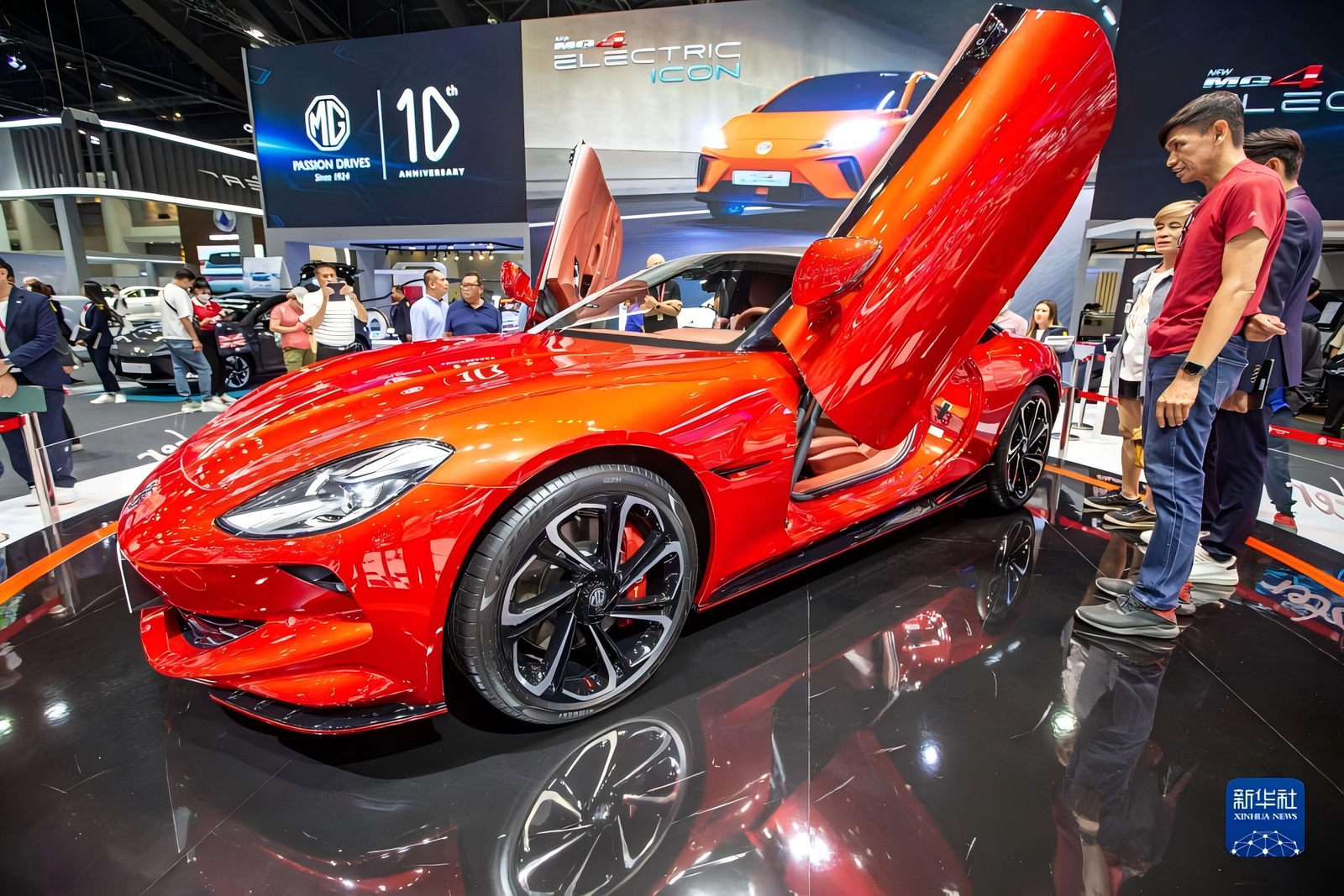 MG Cyberster on display at a Thailand Motor Show