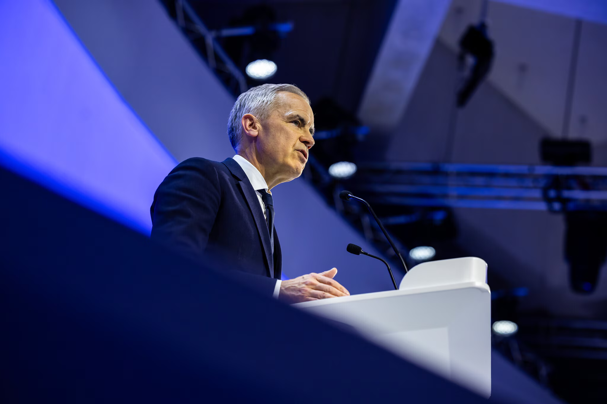 Mark Carney speaking at the World Economic Forum in Davos