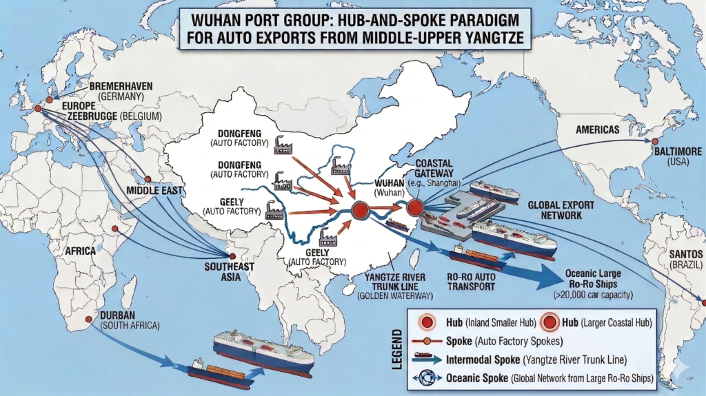 The River-Sea Intermodal Relay System is a classic hub-and-spoke distribution system applied in all modern logistics practices.