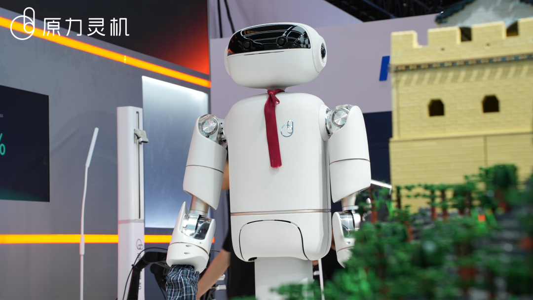 Force Machina's Apex wheeled humanoid robot with friendly rounded design for human-robot collaboration