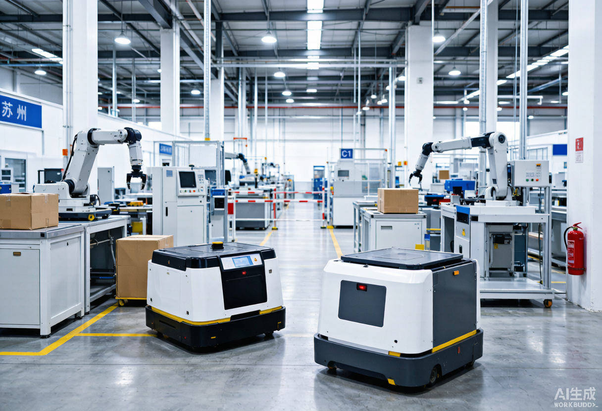 Jielo Intelligent autonomous mobile robots at the new Suzhou manufacturing base