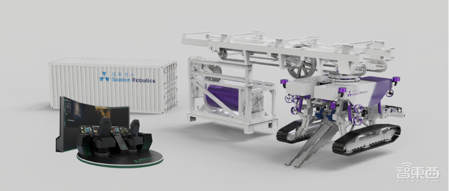 Work-class remotely operated subsea vehicle prepared for deployment