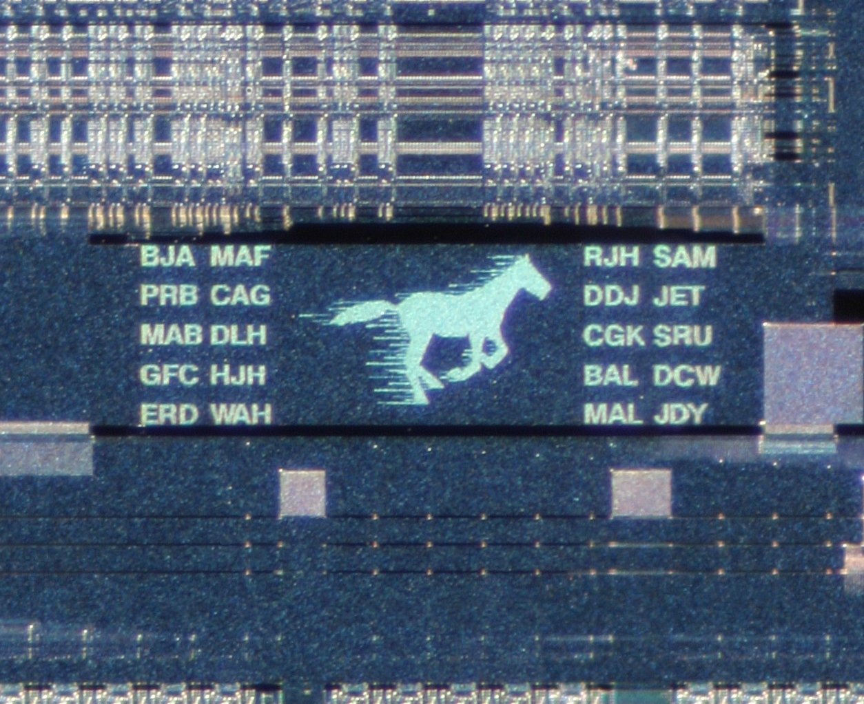 Microprocessor chip on a circuit board