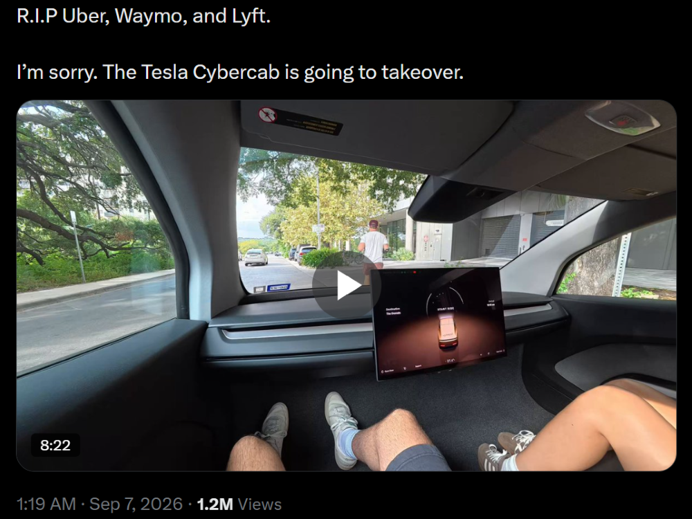 Tesla Cybercab interior
