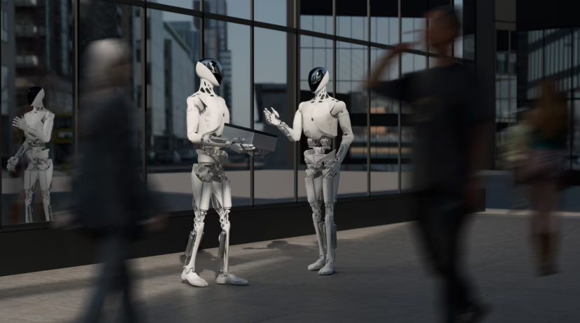 Mercedes-Benz line with a humanoid