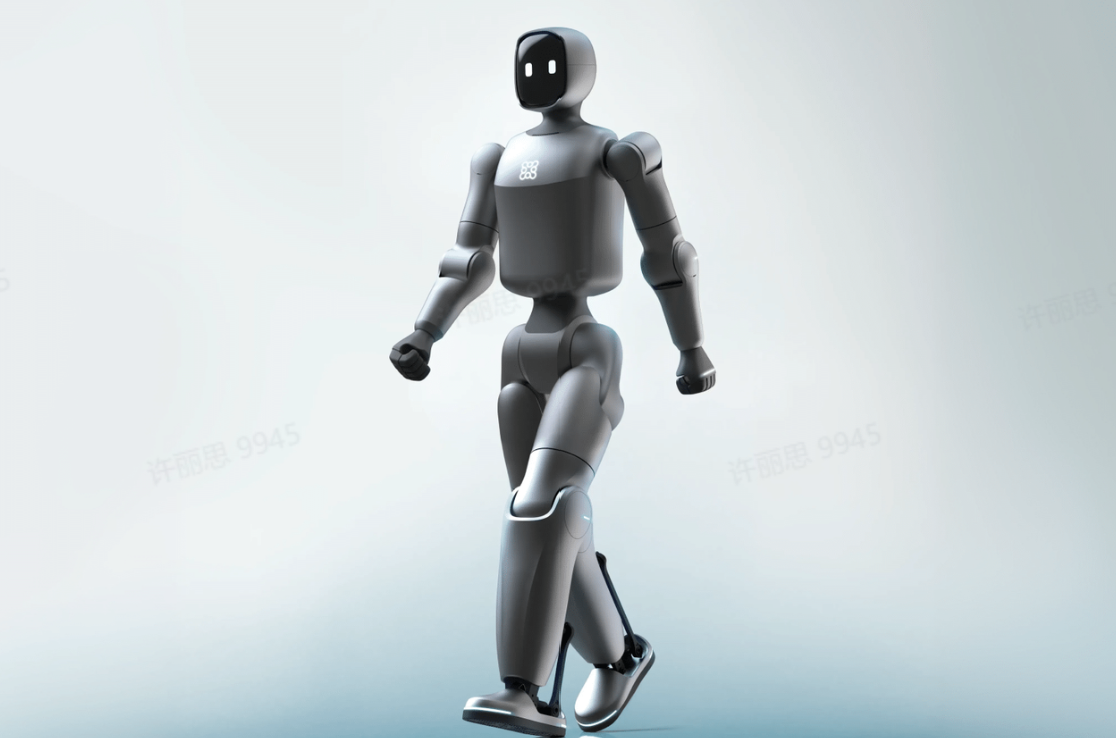 Lexiang Bridge small humanoid robot performing a high-balance dance