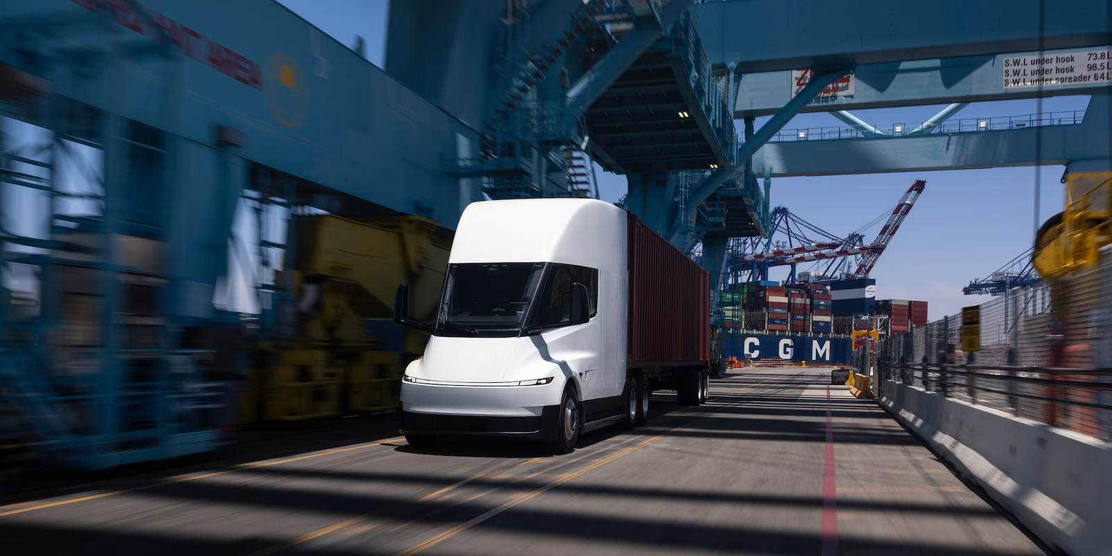 DeepWay autonomous truck platoon on a highway
