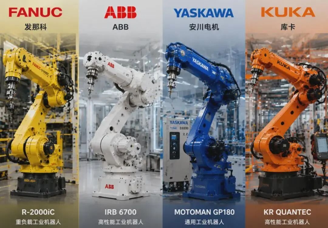 Fanuc industrial robots on an automotive production line in China