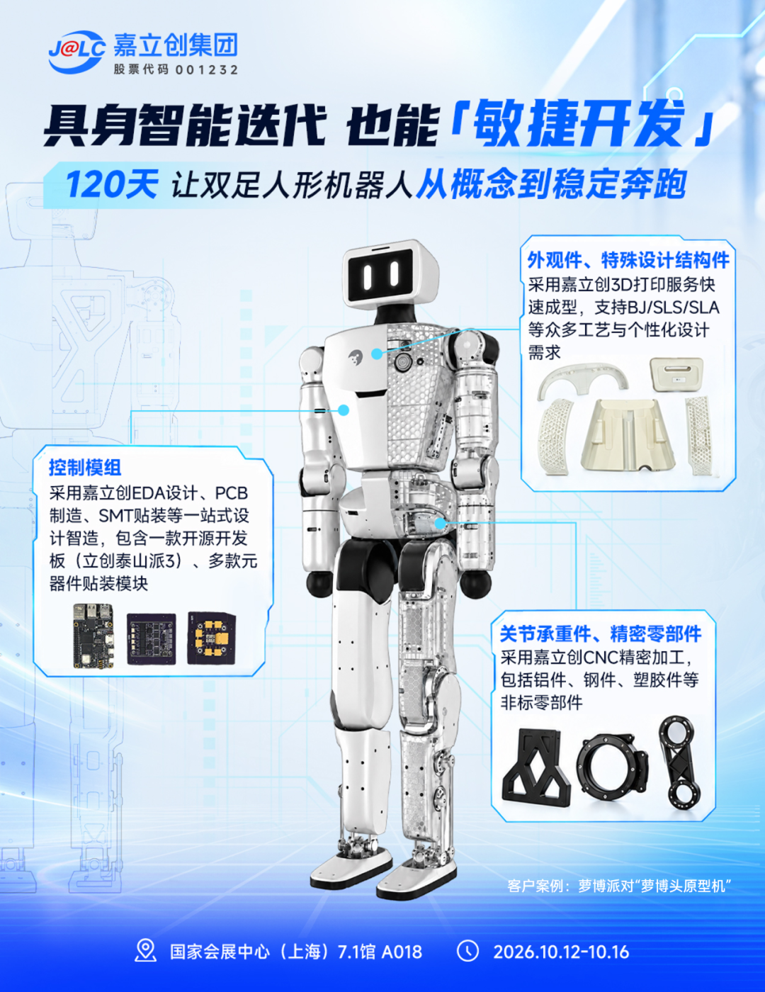 Bipedal humanoid robot walking during a hardware validation test
