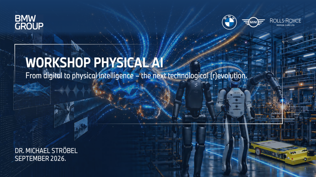 A humanoid robot working on the production line at a BMW car factory