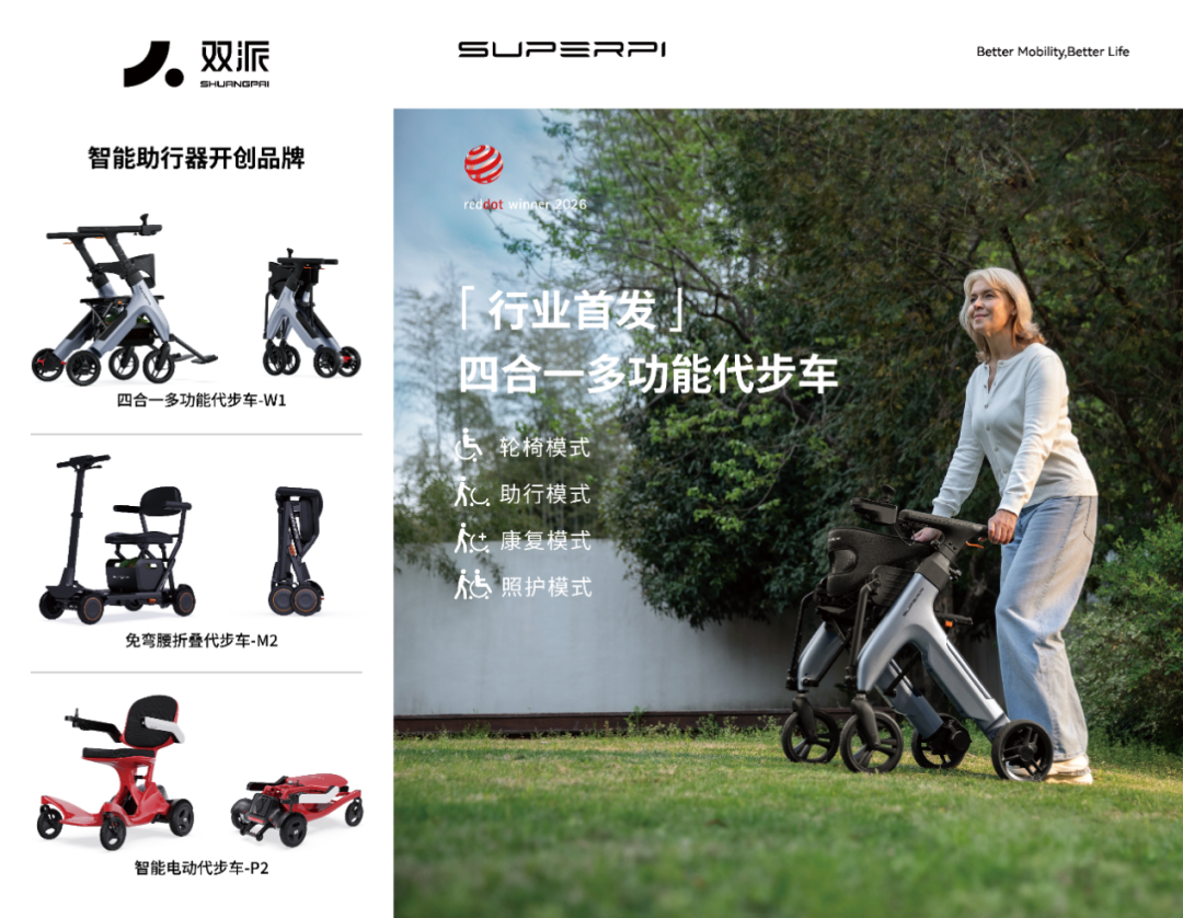 Shuangpai Robotics M2 foldable mobility scooter product display