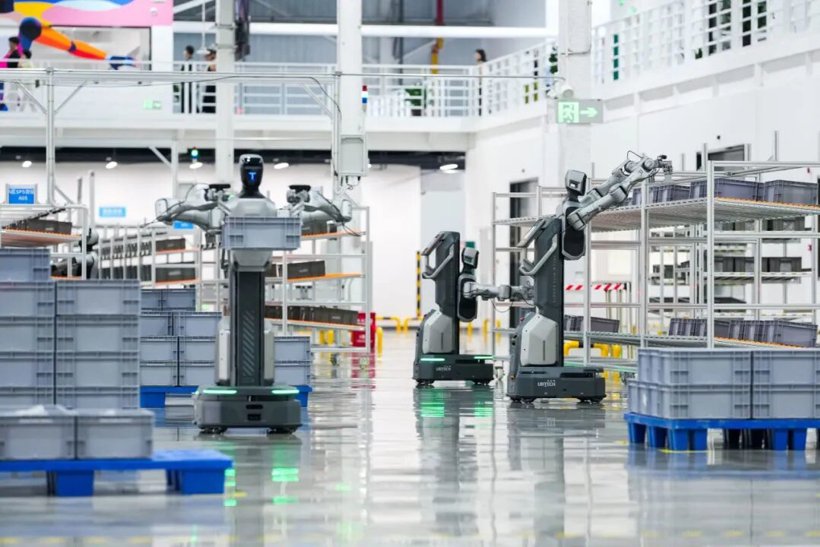 UBTECH humanoid robots work on a production line in Shenzhen