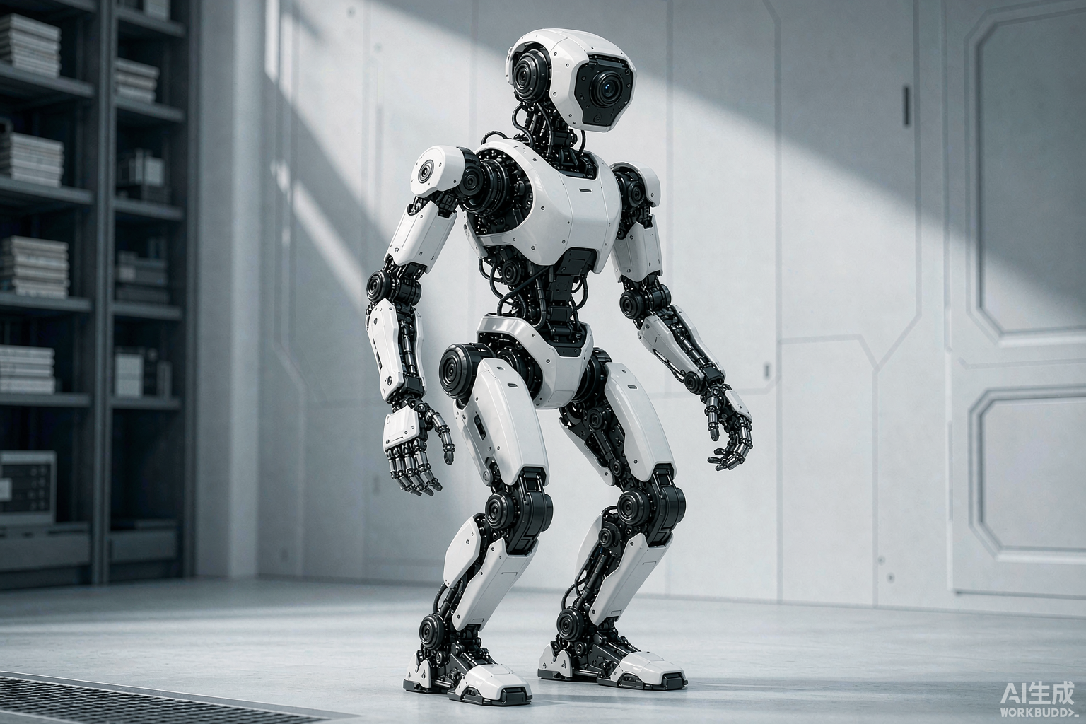 Unitree humanoid robot demonstrated in a robotics laboratory